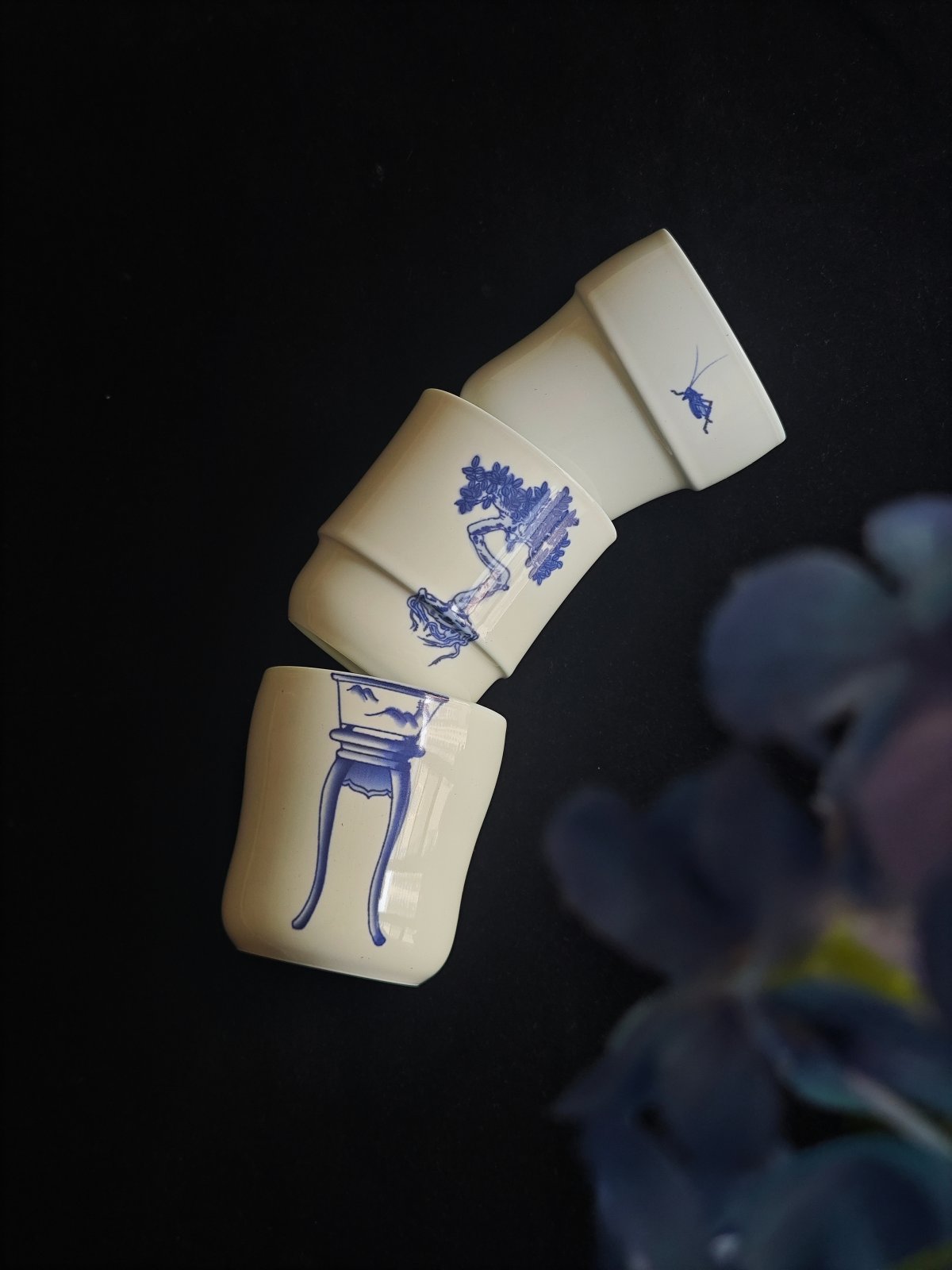 叠着是青花小景，分开是各自清风